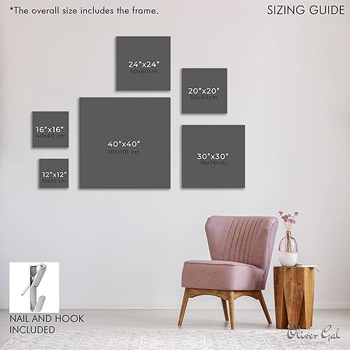 Miniatura 7 de Wynwood Studio Lienzo abstracto y contemporáneo envuelto  Quadro di Mosaico I, arte de pared para sala de estar, dormitorio y baño, 30 x 30