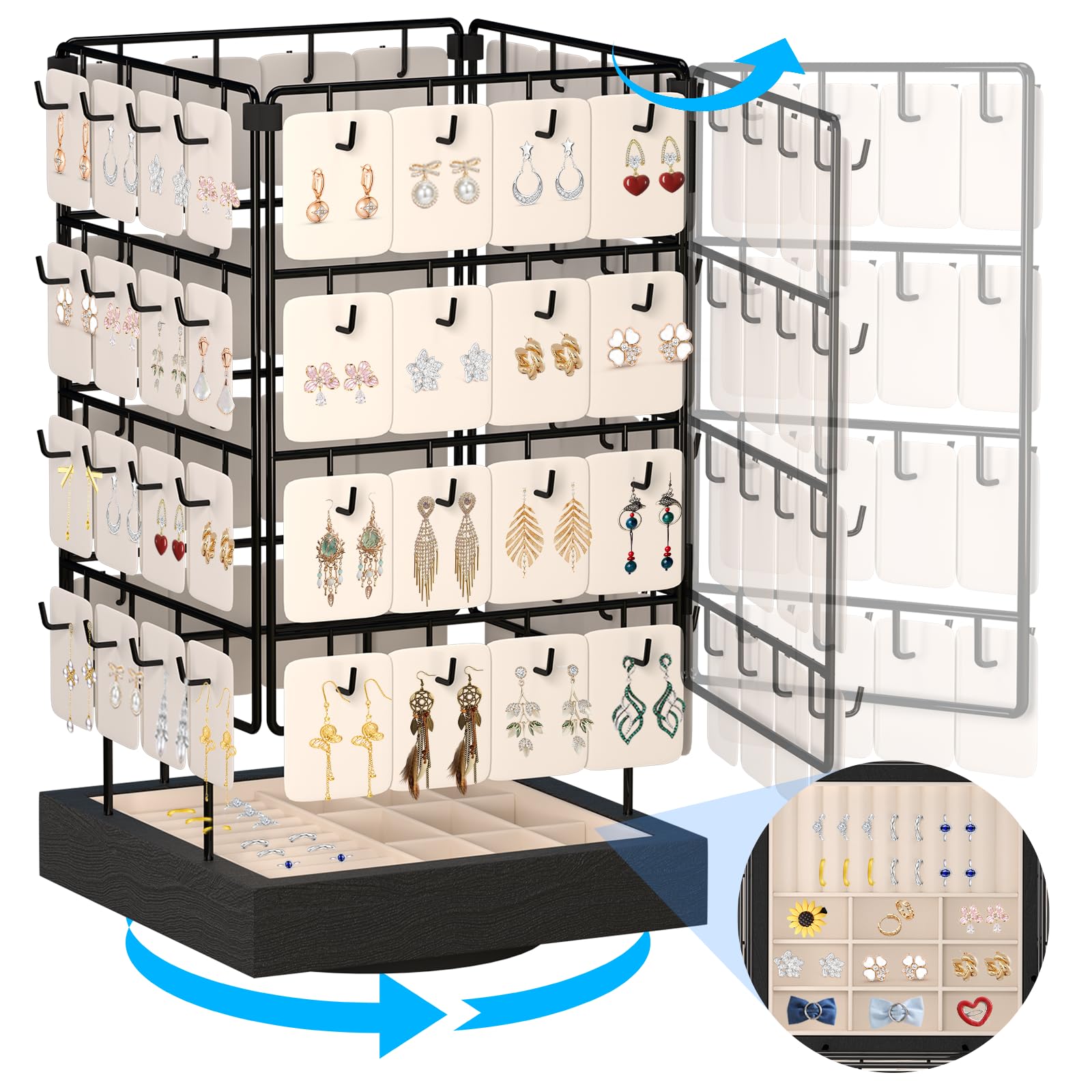 AO LI GEI Rotating Earring Display Stands for Selling,Earring Jewelry ...