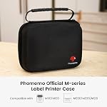 Phomemo Cas original, pour Phomemo M100 M110 M220 M221 M250 M260 Imprimante d'étiquette, Stockage pour imprimantes & Étiquettes - Hard Shell, Nylon, Oxford Tissu, Noir (cas seulement)