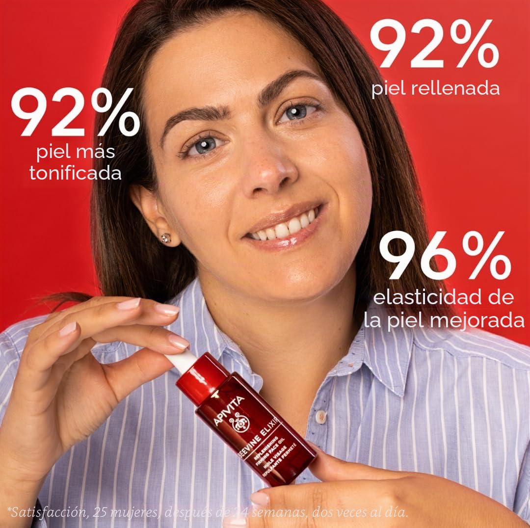 Apivita Beevine Elixir Aceite Facial Firmeza y Reparación - Aumenta la firmeza y Elasticidad de la Piel, reaviva y nutre.