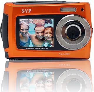 SVPAqua 5500 Orange 18 MP Dual Screen Waterproof Digital Camera Series