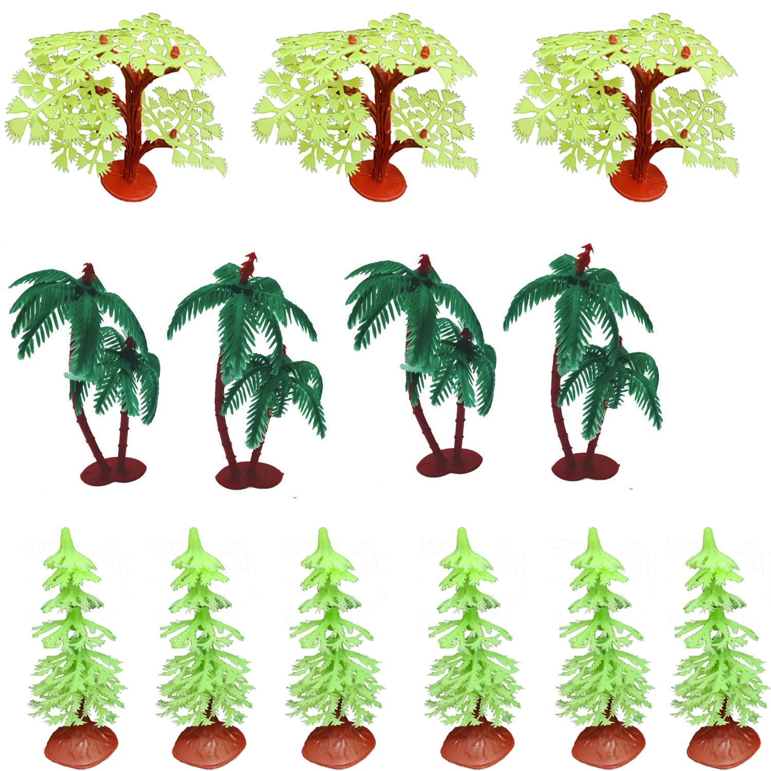 Artificial Mini Tree for DIY Craft, 3D Modelling, Bird House, Landscape Projects or School Projects (Mixed Tree, 12pc Pack 3Inch Size)