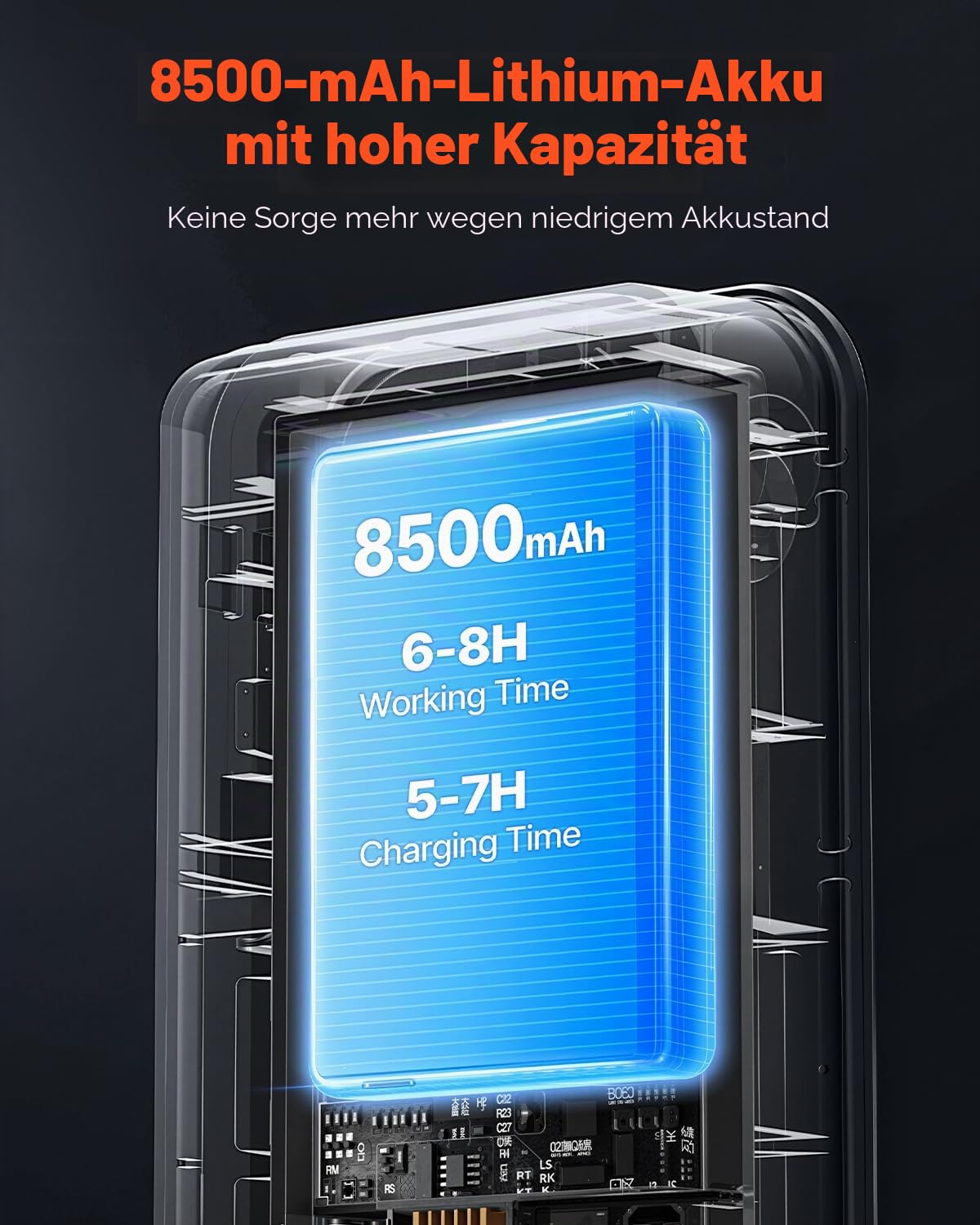 VEVOR Kanalkamera 30m, Rohrinspektionskamera mit 4,3 Zoll LCD Bildschirm 6 einstellbare LED 16 GB-Karte 3-facher Zoom 8500 mAh Hochleistungsakku, IP68 wasserdichte Sanitärkamera für Abwasserkanalrohre