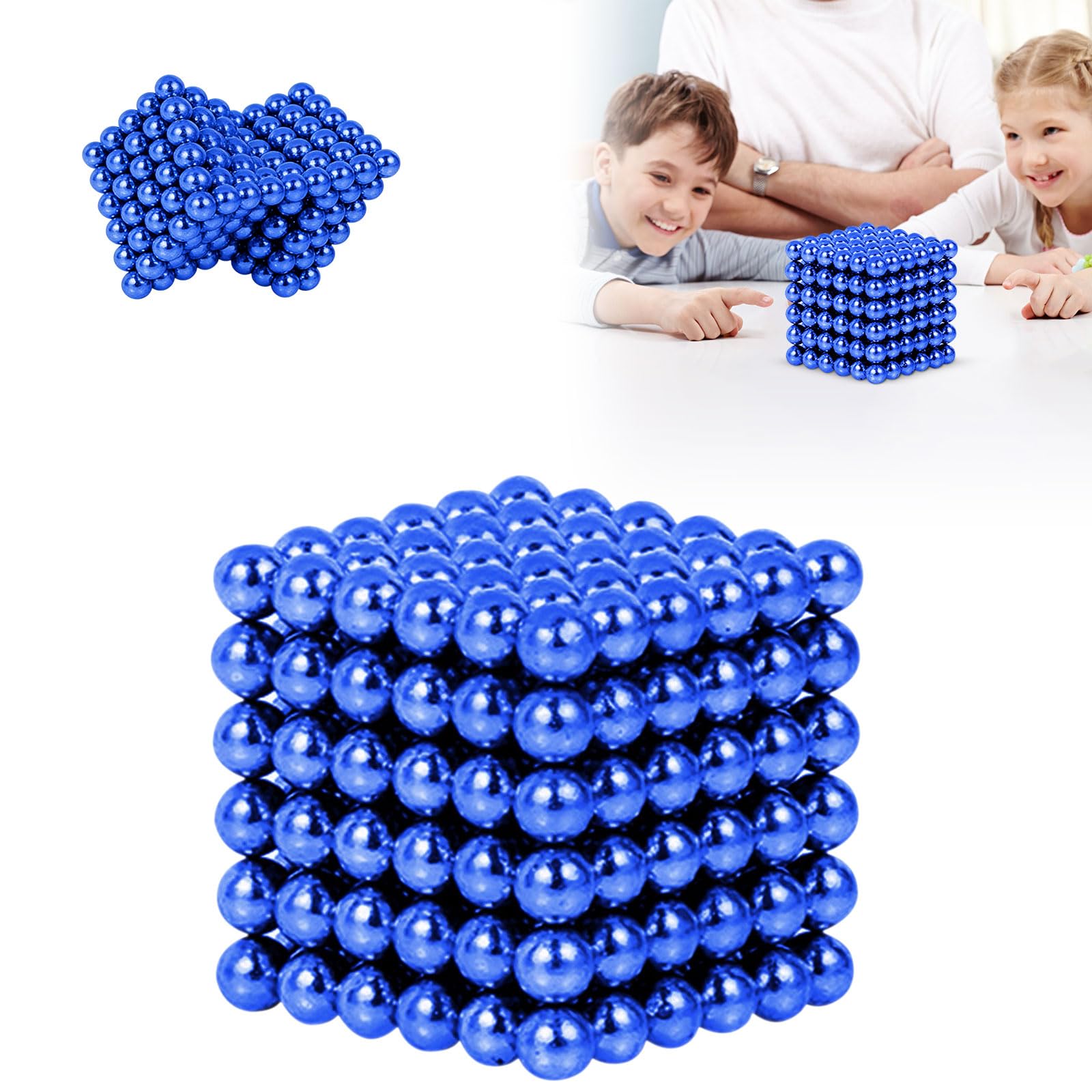 Magnetic Balls Fidget, Multi-Color Magnet Beads for Stress Relief, 216/512/1000 PCS 3D Building Sculpture Magnets for Adults Desk Decor, Creative Stacking Magnet Balls for Gifts