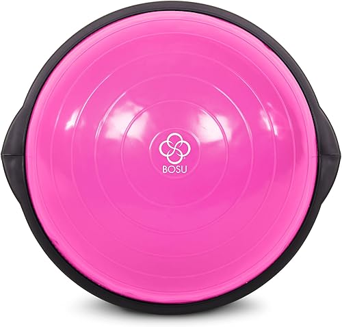 Miniatura 10 de BOSU Entrenador de equilibrio deportivo, tamaño de viaje permite fácil transporte y almacenamiento, 50 cm, Rosa/