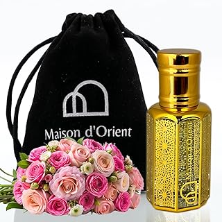 Miss Petale Perfume Oil 12 mL – Romantic Floral Chypre with Rose Peony and Musk. Alcohol Free Long Lasting Oil, Compliment Magnet