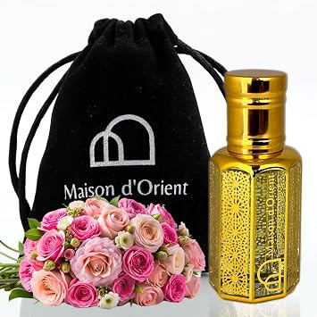 Miss Petale Perfume Oil 12 mL Romantic Floral Chypre with Rose Peony and Musk. Alcohol Free Long Lasting Oil, Compliment Magnet