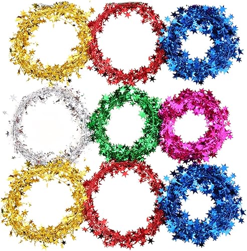 Miniatura 6 de Gadpiparty 30 Pcs Garland Christmas Wreath Hanging Wreath Christmeas Tree Wreaths Star Shape Decorate