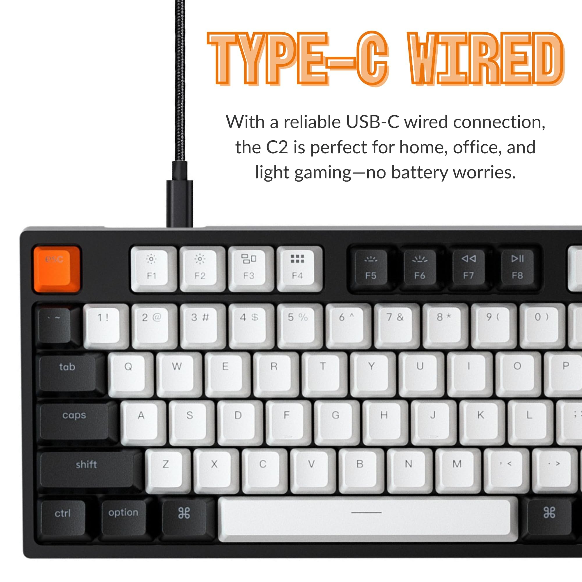 Amazon.co.jp: Keychron C2 フルサイズ 104キー USB Type-C有線