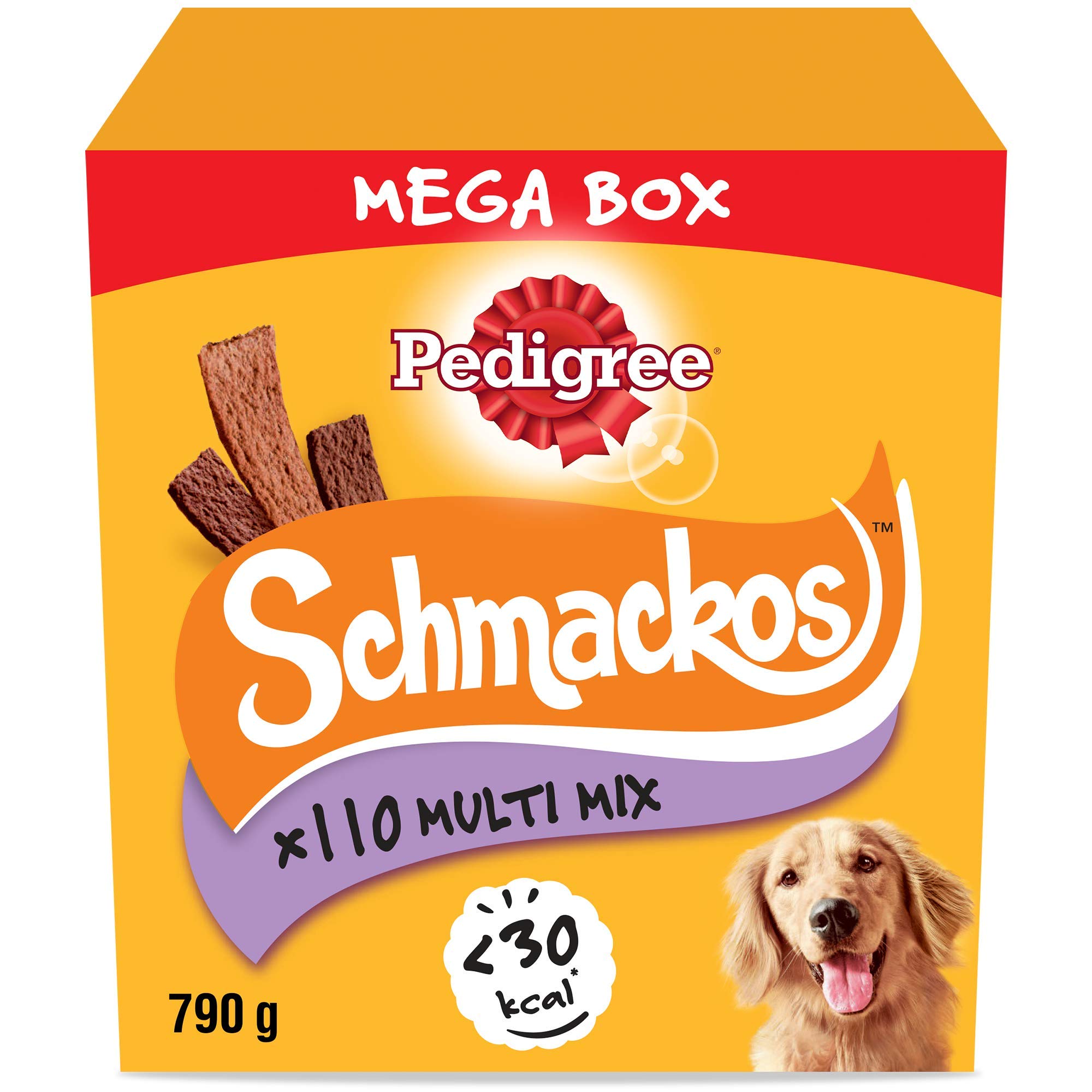 Pedigree Schmackos Multi Mix Streifen Hundesnacks Rind Geflügel & Lamm Geschmack 5 x 22 Stück
