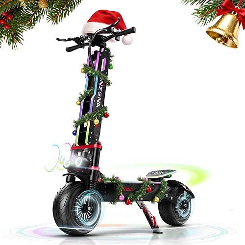 Electric Scooter Adults, 5600W/7000w Dual Motors with 60/70 Miles Range Battery, Up to 50/55 MPH Top Speed, 11"/12" Tubeless Tires Commuting Scooter for Adults with Detachable Seat