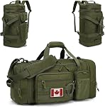 3 in 1 Tactical Gym Bag Backpack for Men 40-45L Expandable Travel Duffle Bag for Women Military Sport Duffel Bags Weekend Overnight with Shoe Compartment & Wet Pocket for Fitness, Camo