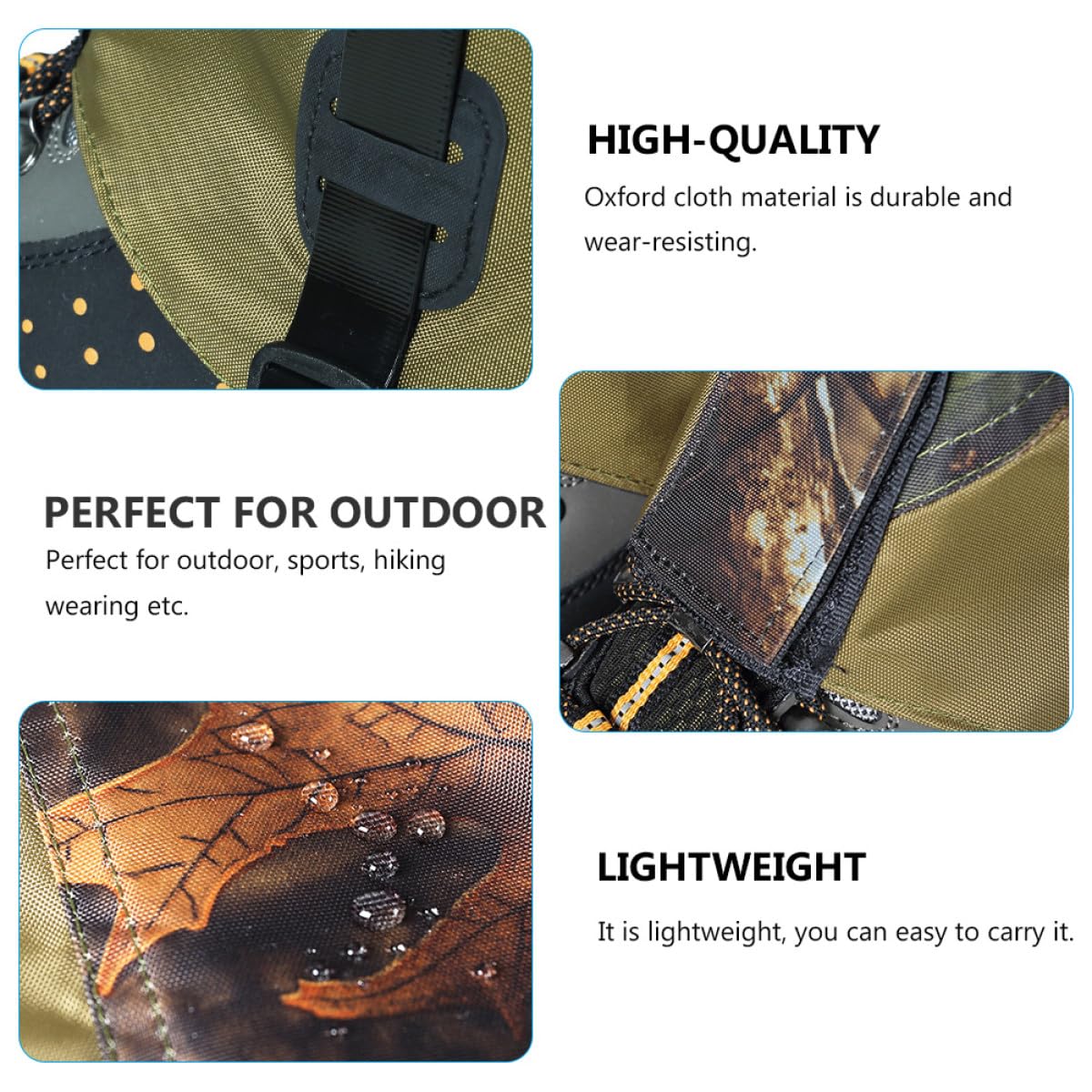 Polainas para Botas de Exterior 1 Par Oxford Impermeables