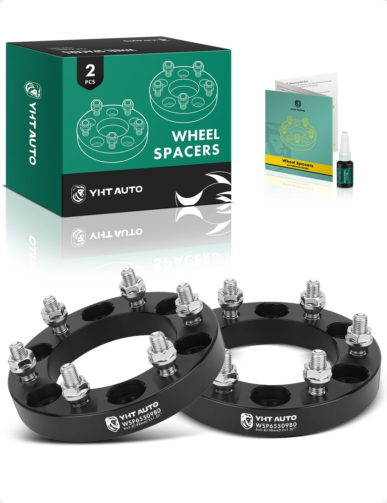 YHTAUTO 6x5.5 Wheel Spacers 1 inch Fits Toyota Pickup Tacoma Tundra, Chevrolet, Ford, Kia, GMC, Lexus Models, Forged 6x139.7mm Tire Spacers 25mm with