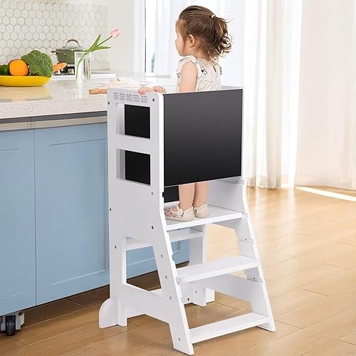 Tour d'apprentissage pour Enfants avec 3 Hauteurs Réglables, Tour d'Observation