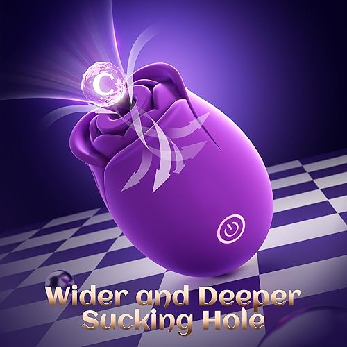 Miniatura 11 de Vibrador de juguete sexual de rosas para mujer – allovü - Juguetes sexuales con succión de rosa negra para mujeres, estimulación del pezón