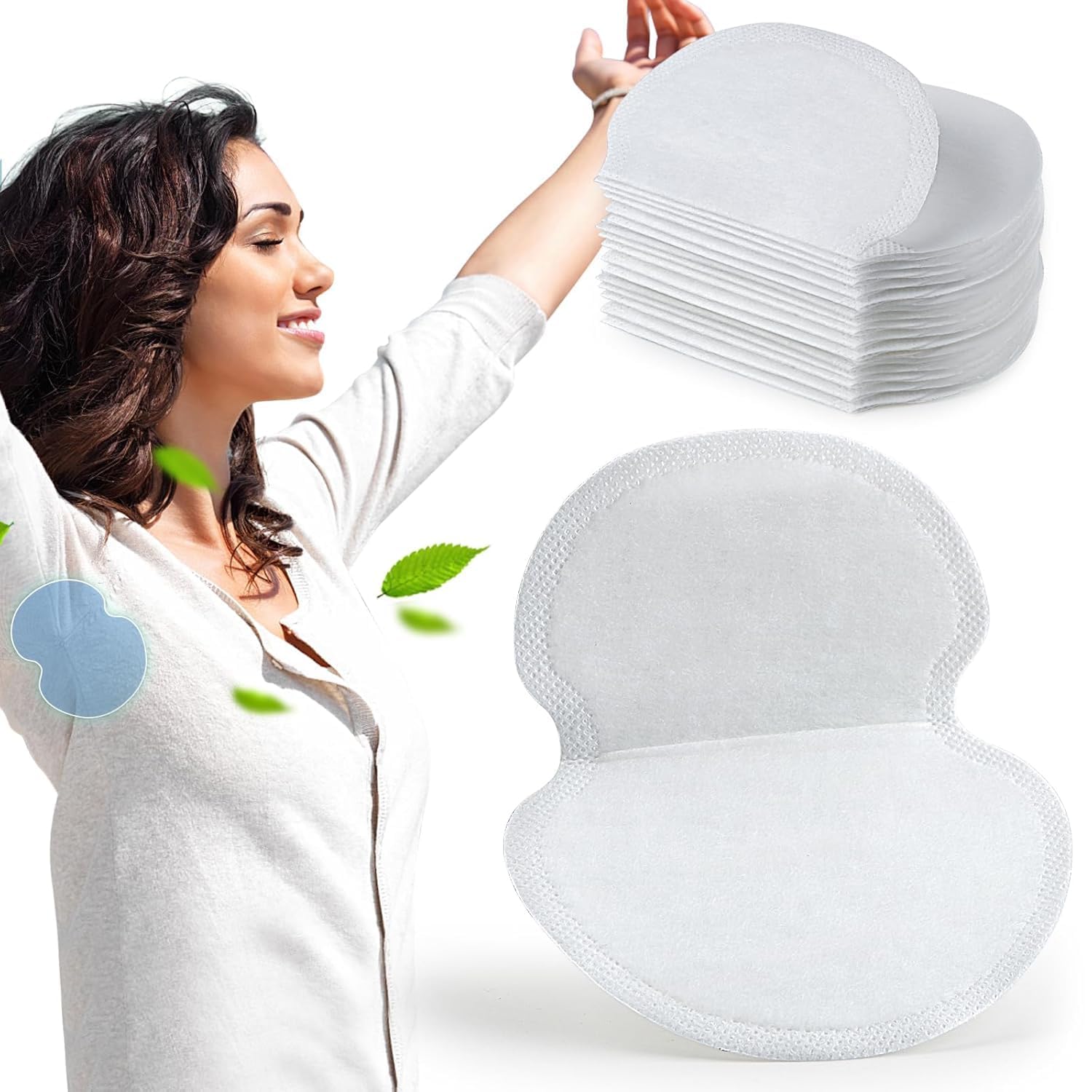 Disposable Underarm Sweat Pads for Men & Women Ultra Thin Absorbent Sweat Pads, Sweat Guard Stickers for Shirts, Blouses TShirts, Odor Protection, Comfortable & Invisible Sweat Pads (20Pads)-image-23