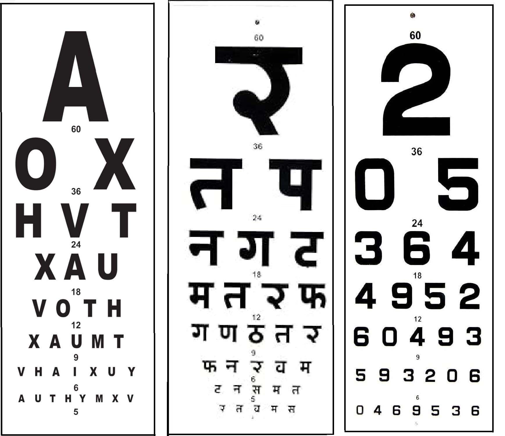 HYZIK Snellen Eye Vision Test Chart combo English(A) and (C) Chart. - Image 9 thumbnail