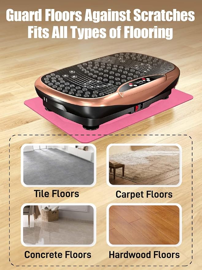 Tapete Antideslizante Antivibración Rosa para Máquina de Placa Vibratoria, Protector de Piso Reductor de Ruido y Accesorio de Ejercicio miniatura 4