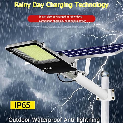 Miniatura 3 de Luces de calle solares de 2500 W para exteriores luces de inundación solares del atardecer al amanecer para exteriores con control remoto luz diurna