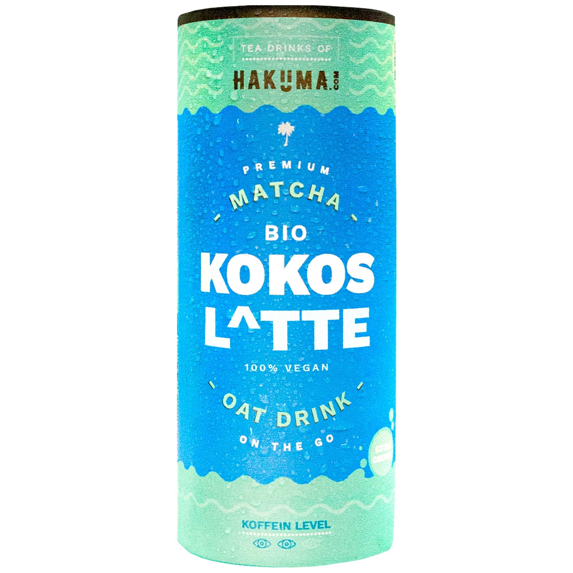 HAKUMA Bio Kokos Latte 12 x 235ml - Premium Matcha Latte mit Hafer und extra creamy Kokosmilch - Urlaubsfeeling in der CartoCan von HAKUMA