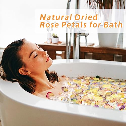 Miniatura 8 de Más de 20 tazas de pétalos de rosa reales biodegradables para boda, confeti de flores de boda, 2 cuartos de galón, mezcla de pétalos de rosas secas