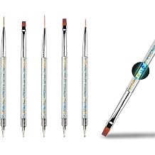 Nail Brush Wenida 5 Pieces Luminous Liner Acrylic Brushes Point Drill Dotting Pen Double-ended Nail Art Manicure Tools