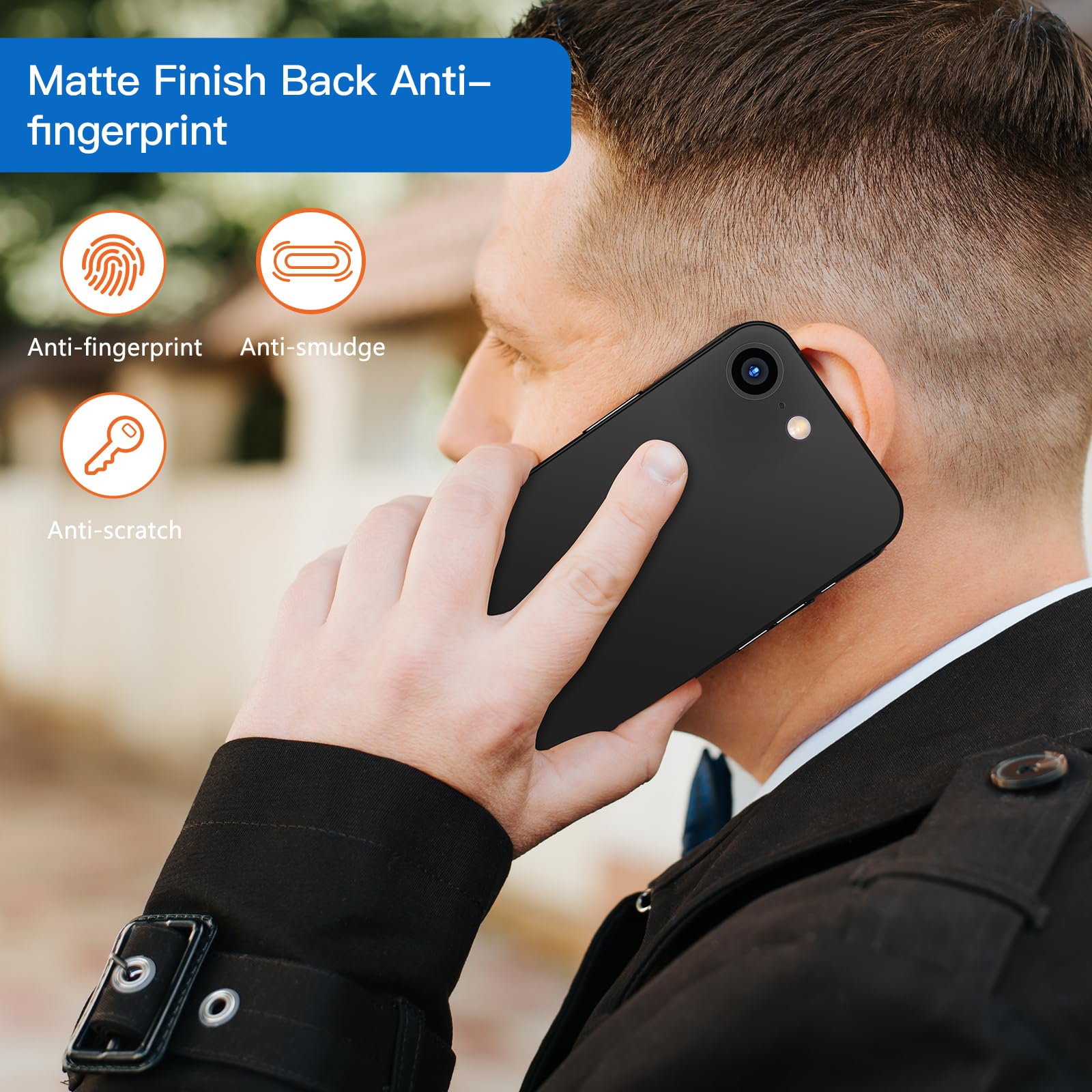 Purluct For IPhone 15 Plus Slim Case,Paper-Thin Transparent Finish Skin Back Case