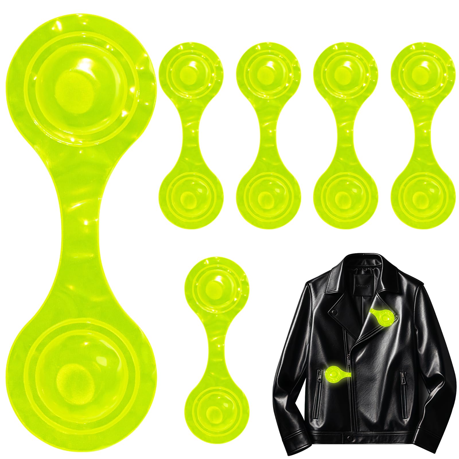 WEXFFU Magnetic Reflectors, 6 PCS Reflective Magnetic Clips, Reflector Clips, Children's Reflective Lapel Magnets, Children's Reflectors, Backpack, Jacket, Pram and More, Clothing, Dog, Jogging, Bike