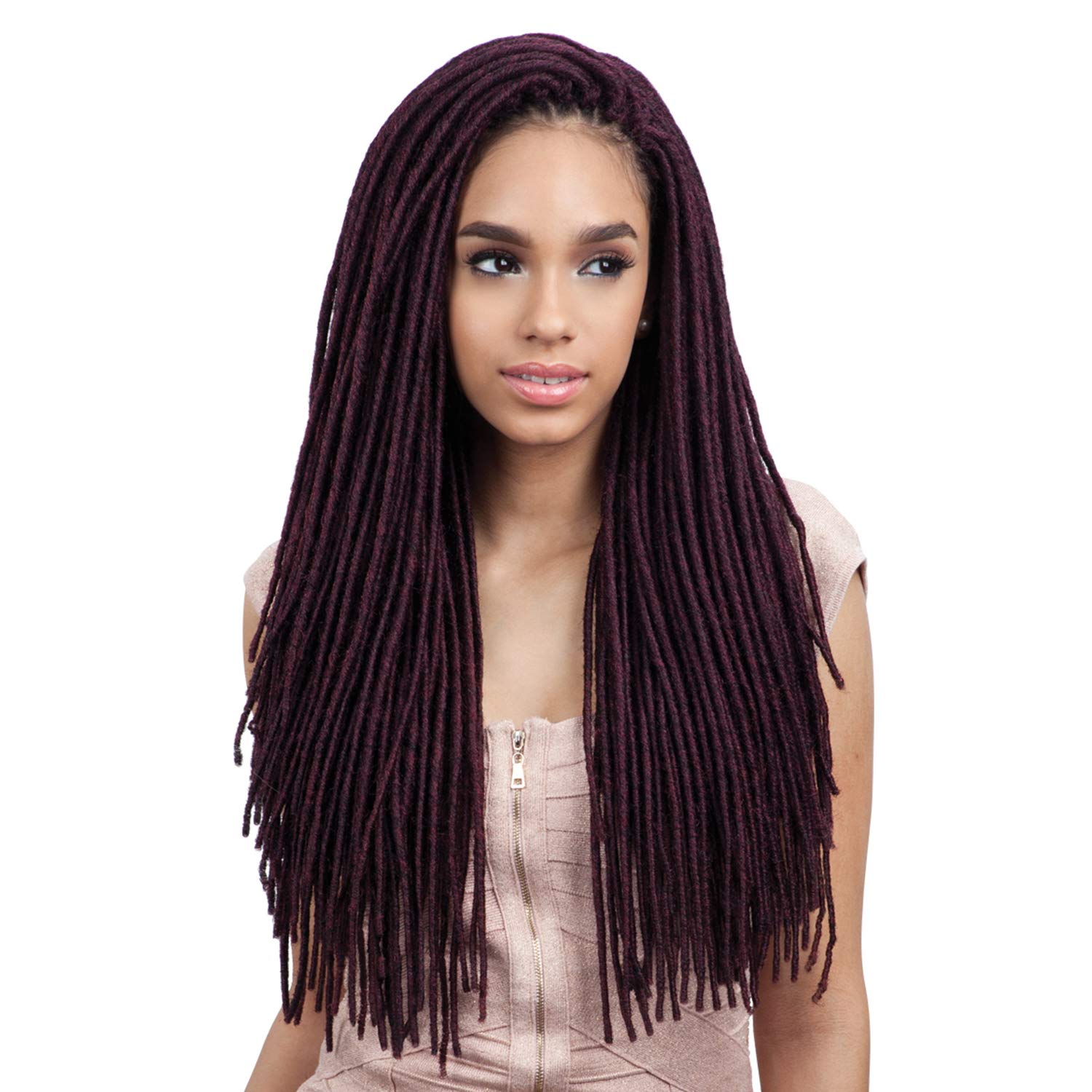 FreeTress Synthetic Hair Crochet Braids 2X Soft Medium Faux Loc 20 (4-Pack, 1)