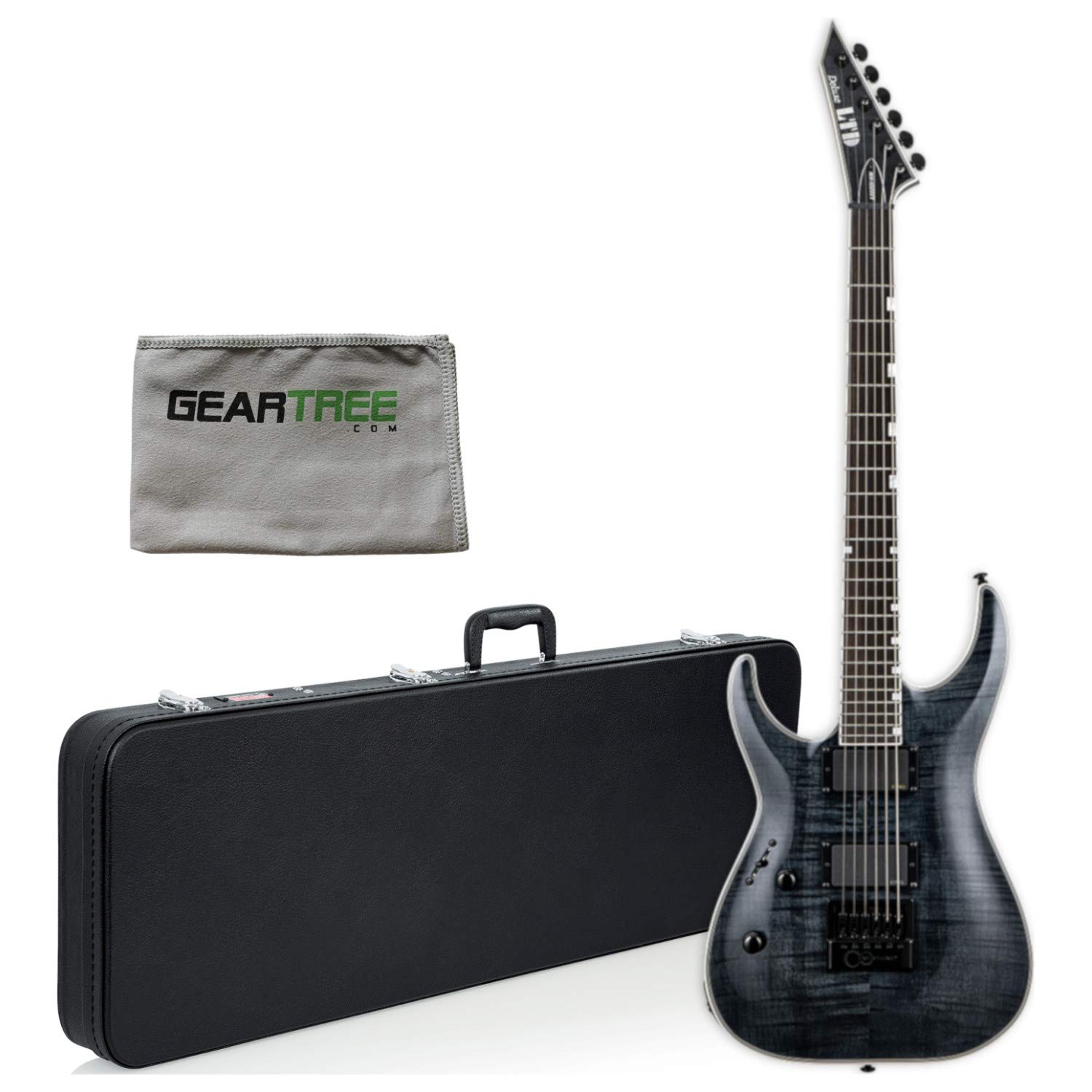 Buy ESP LTD MH1000 Evertune LEFTHANDED SeeThru Black Electric Guitar