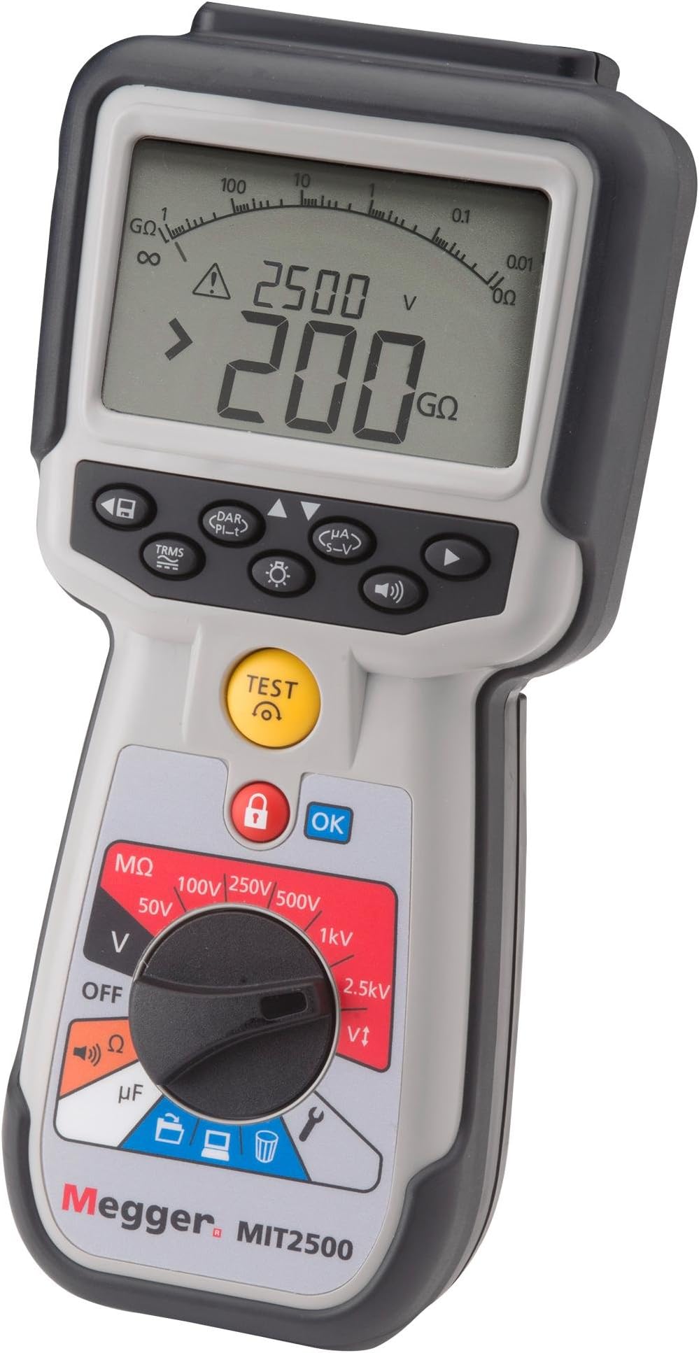 Megger MIT2500 Insulation Tester, 4.25" Width, 9.00" Length