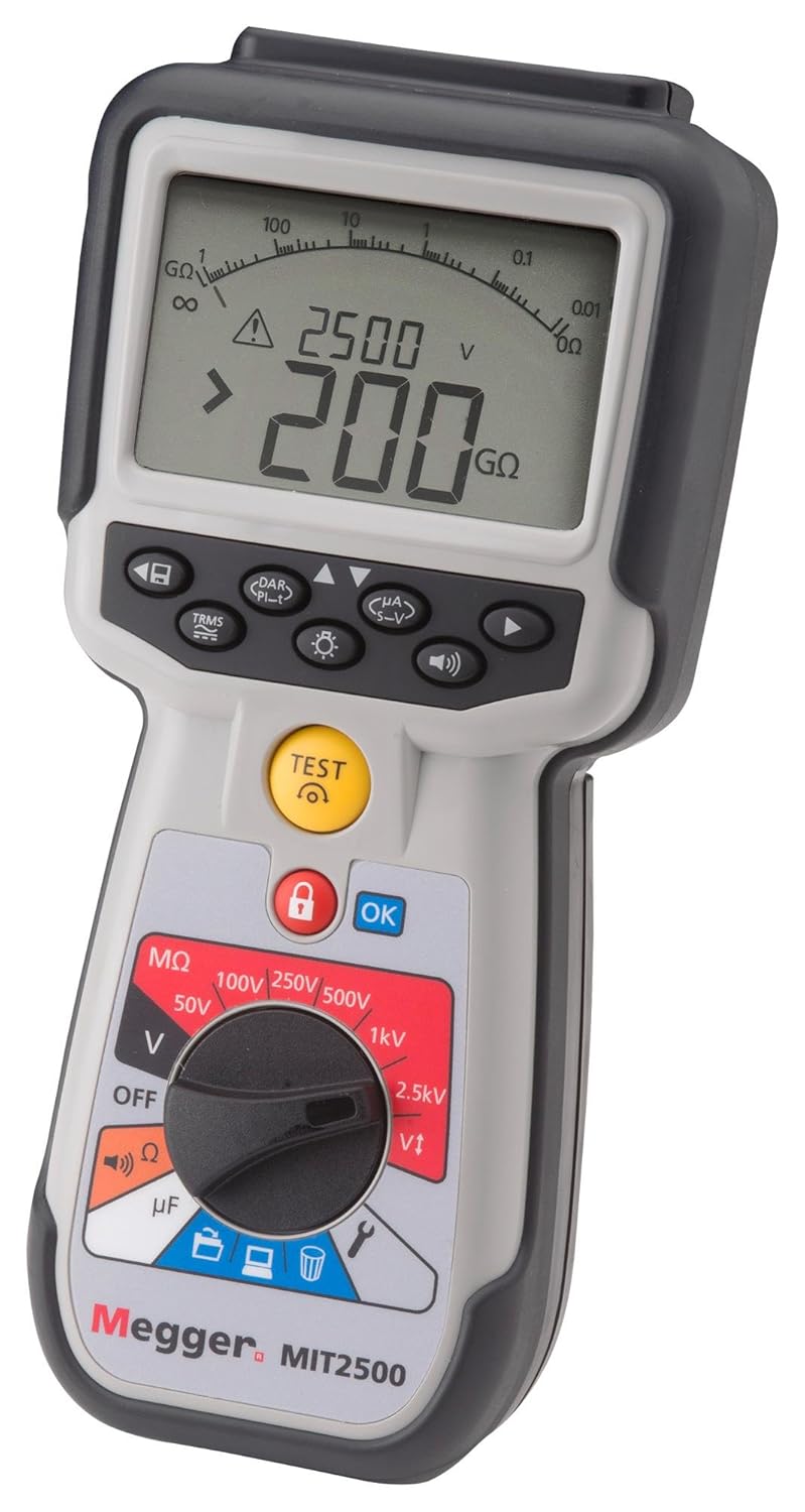 Megger MIT2500 Insulation Tester, 4.25" Width, 9.00" Length