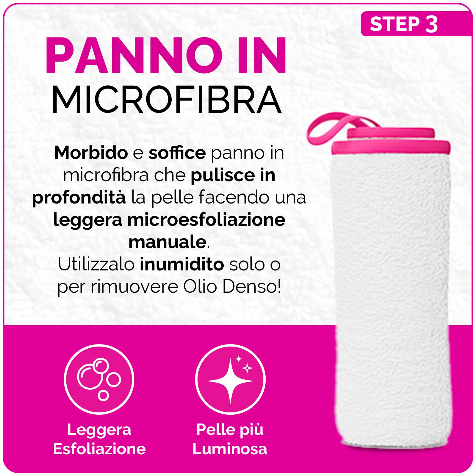 Veralab Easy Beauty Routine per Pelle Normale o Spenta, Travel Kit Skincare Completa con Olio Denso, Spumone, Crema Viso Wonder C Cream, Maschera Viso Happy Skin, Panno in Microfibra