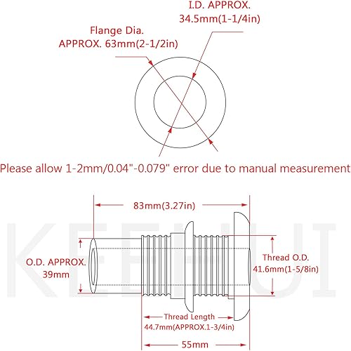 Miniatura 8 de keehui 316 - Juego de accesorios de acero inoxidable con tuerca y junta personalizada para barcos, yates, marinos