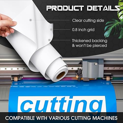 Miniatura 3 de Gueevin Rollo de vinilo mate de 24 pulgadas x 50 pies, rollos de vinilo permanente autoadhesivo para decoración del hogar, taza y cerámica,