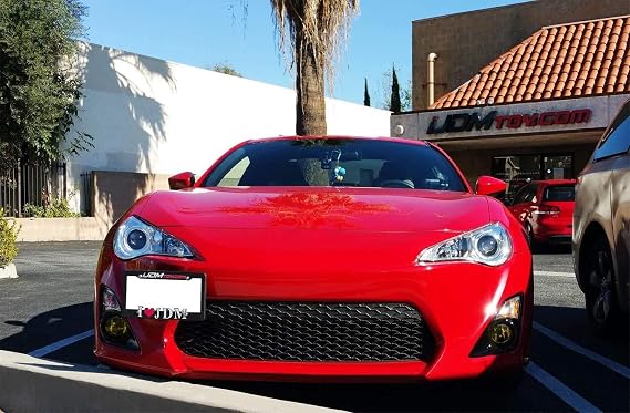 iJDMTOY No Drill Front Bumper Tow Hook License Plate Mounting Bracket Adapter Kit Compatible with 13-17 Scion FRS, 13-21 Subaru BRZ & 15-21 WRX, 10-15 Toyota Prius & 17-21 86