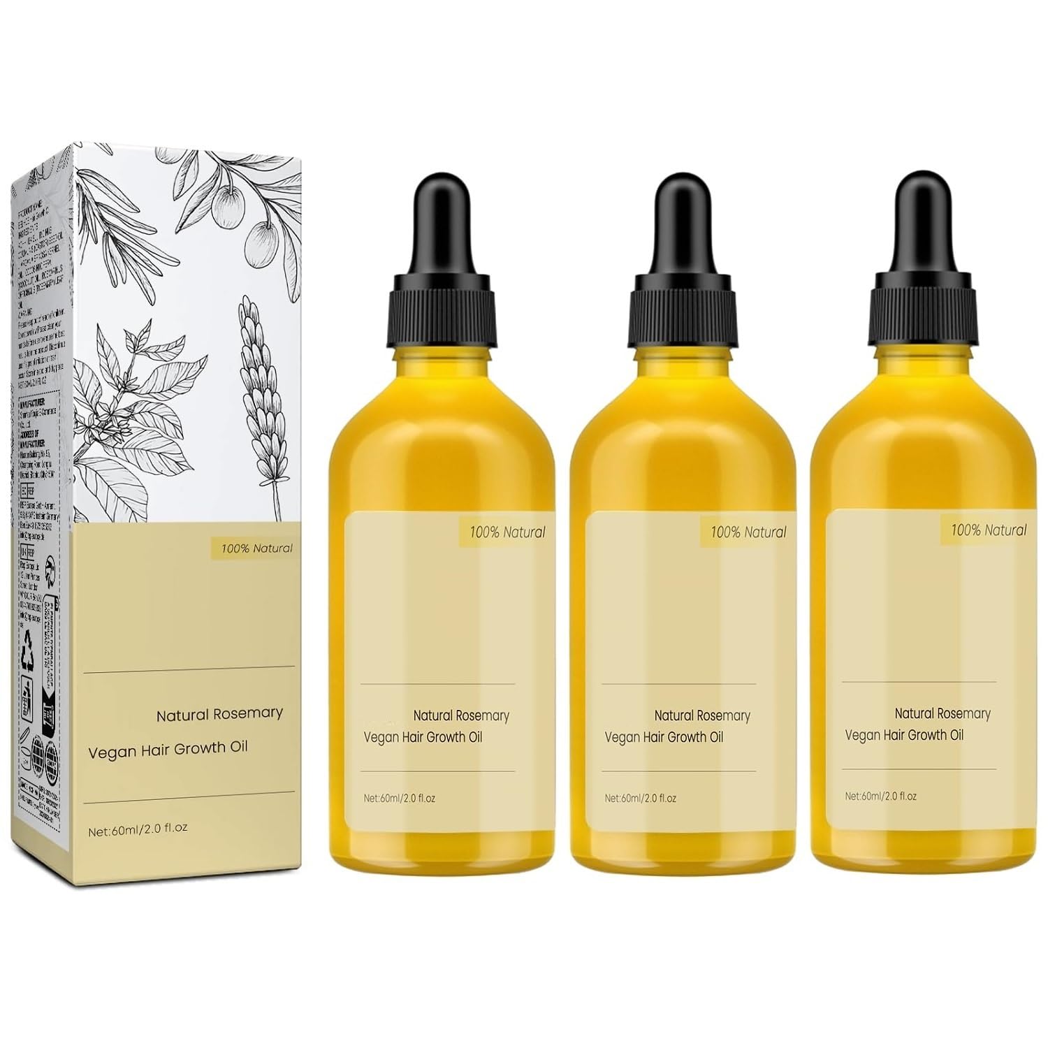 Amazon.com: 180 ML Natural Hair Growth Oil, Carvenchi Organic