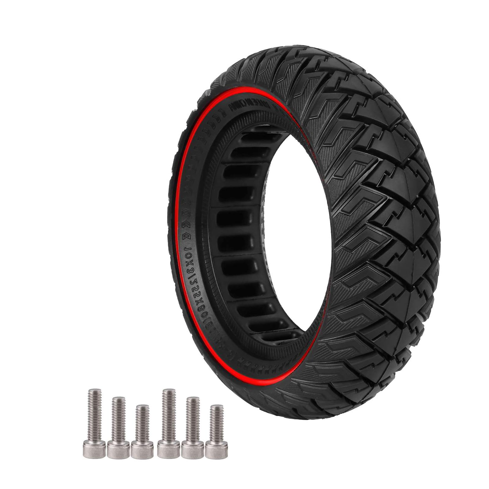 Pneu tout-terrain plein 10 x 3/255 x 80 (80/65-6) pour trottinette électrique Dualtron Zero 10X/Kaabo Wolf Warrior/Kaabo Mantis 10, pneu nid d'abeille sans air 10 pouces, antidérapant.