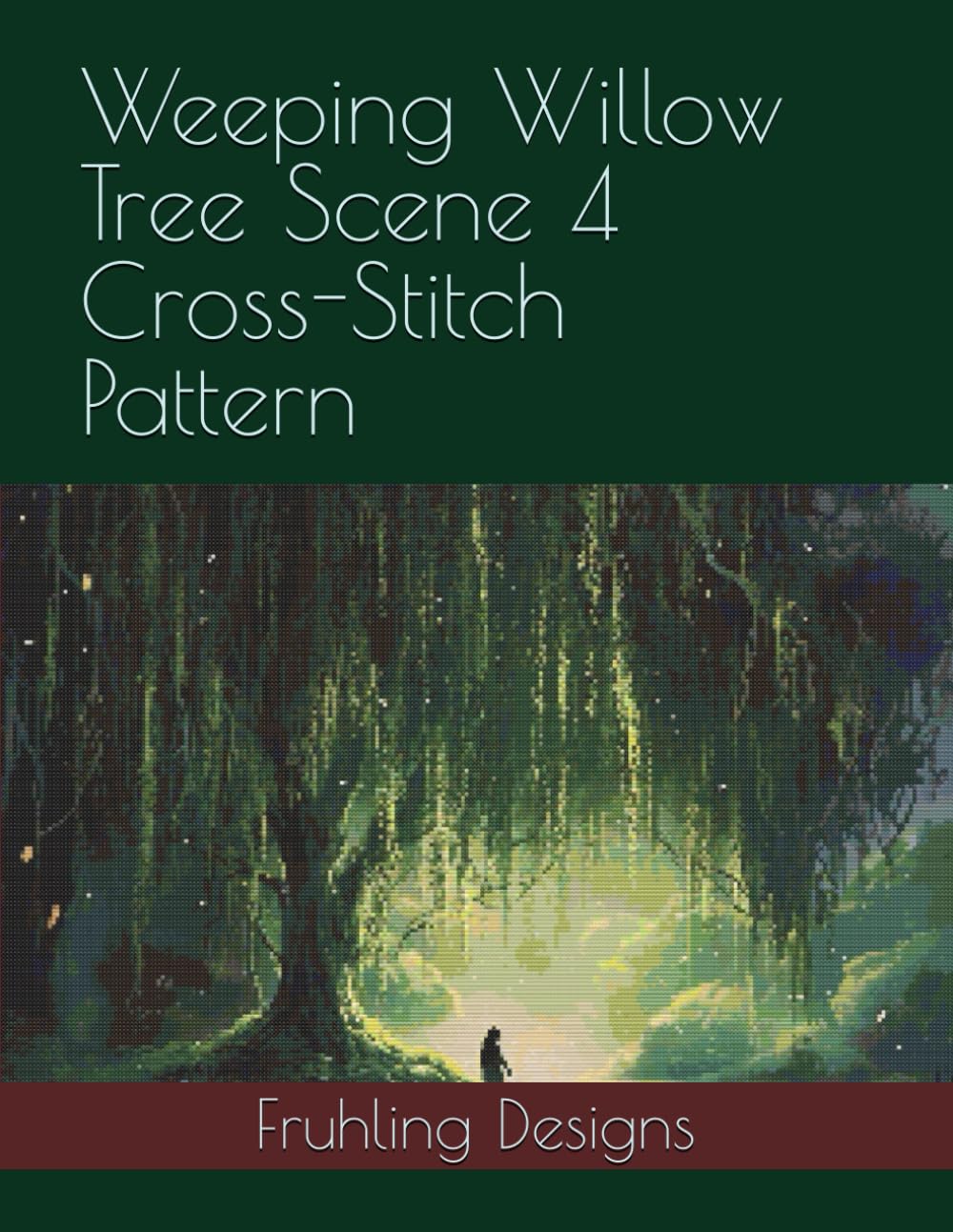 Weeping Willow Tree Scene 4 Cross-Stitch Pattern