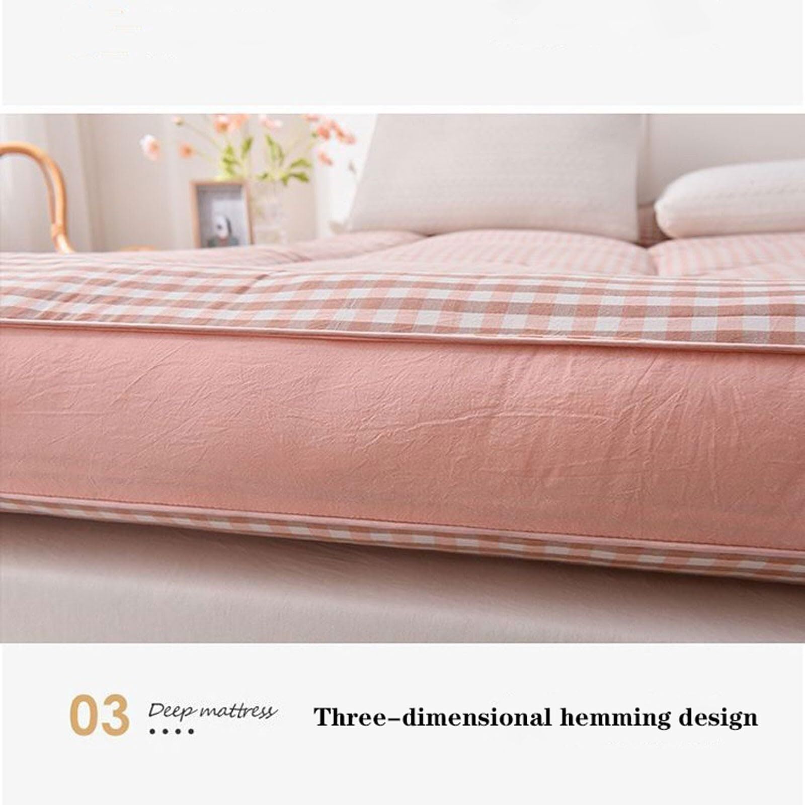 Japanse Futon-matras, Tatami-matras, Draagbare Oprolbare Campingmatras Vloermatras Lounger-banken, Ultrazachte Bedmat, Voor Gastenmatras, Vloergeheugenschuimmatras(B,1.2mx1.9m