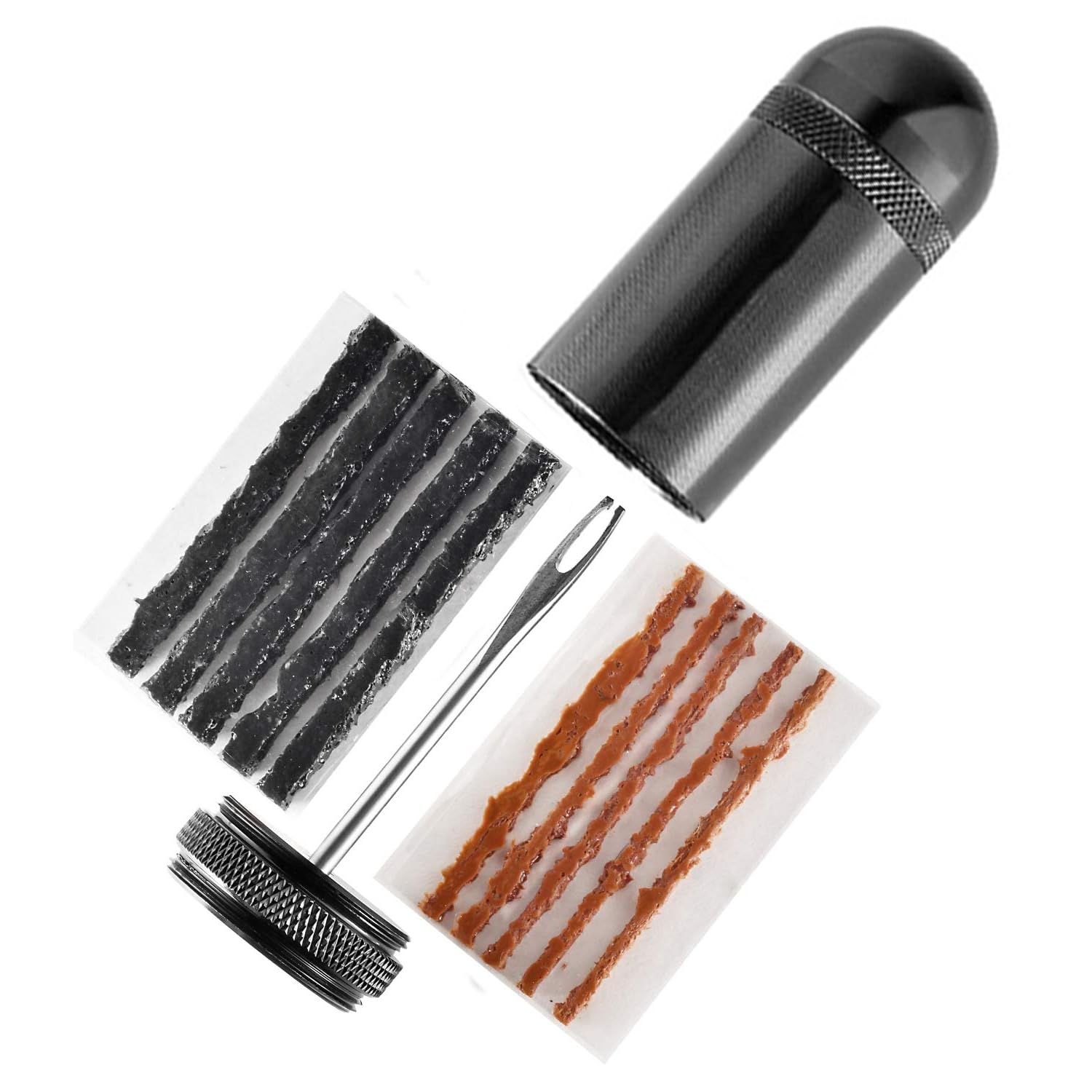 YHT Puncture Plug Repair Kit,Tubeless Bike Tire Repair Kit with Tyre Plugger and 10 PCS Tyre Repair Plugs for MTB and Road Bicycle Tyres
