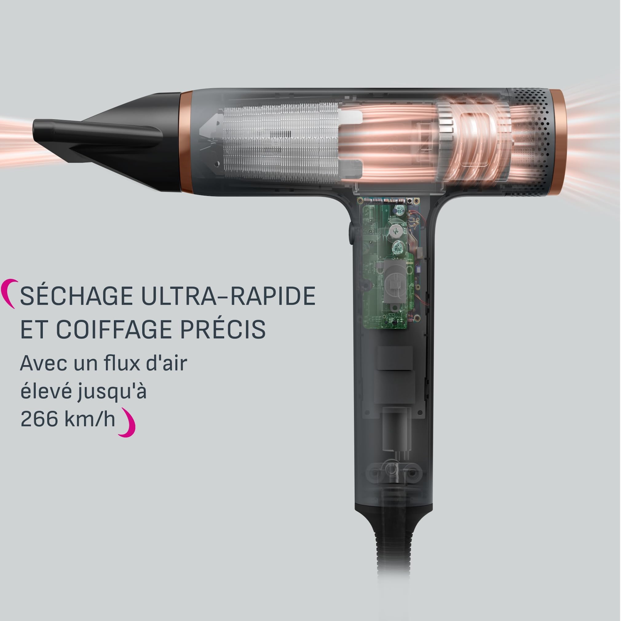 Calor Nano, Sèche-cheveux ultra-léger et compact, Résultat professionnel, Flux d'air puissant, HY8120C0