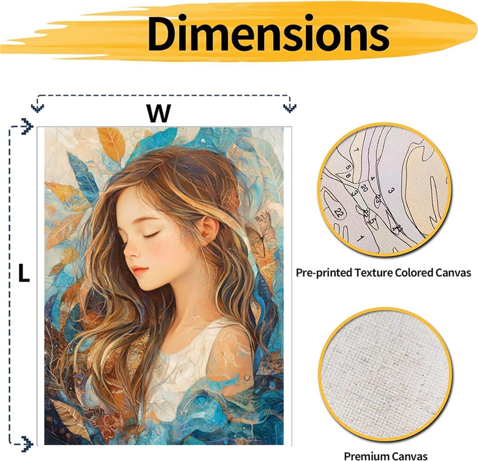 Dipingere con i Numeri per Adulti ragazza Paint by Numbers Kit Cielo stellato DIY Hobby Creativi Adulti,Dipingi con i Numeri con Pennelli e Acrilico Pigmento,Decor della Casa Regalo 80x100cm M-595
