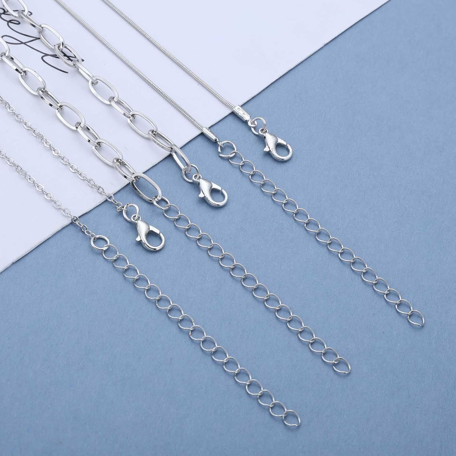 Vintage Layered Bar Necklace Choker Vertical Bar Pendant Necklace Silver Paperclip Chain Necklace Geometric Bar Choker Necklace Jewelry for Women - Image 7