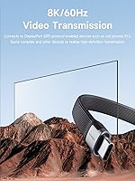 Vista 4 de Hagibis Cable USB 4 portátil llavero de 0.4 pies, cable USB C de carga de 240 W, transferencia de datos de 40 Gbps, pantalla de video 8K 60Hz