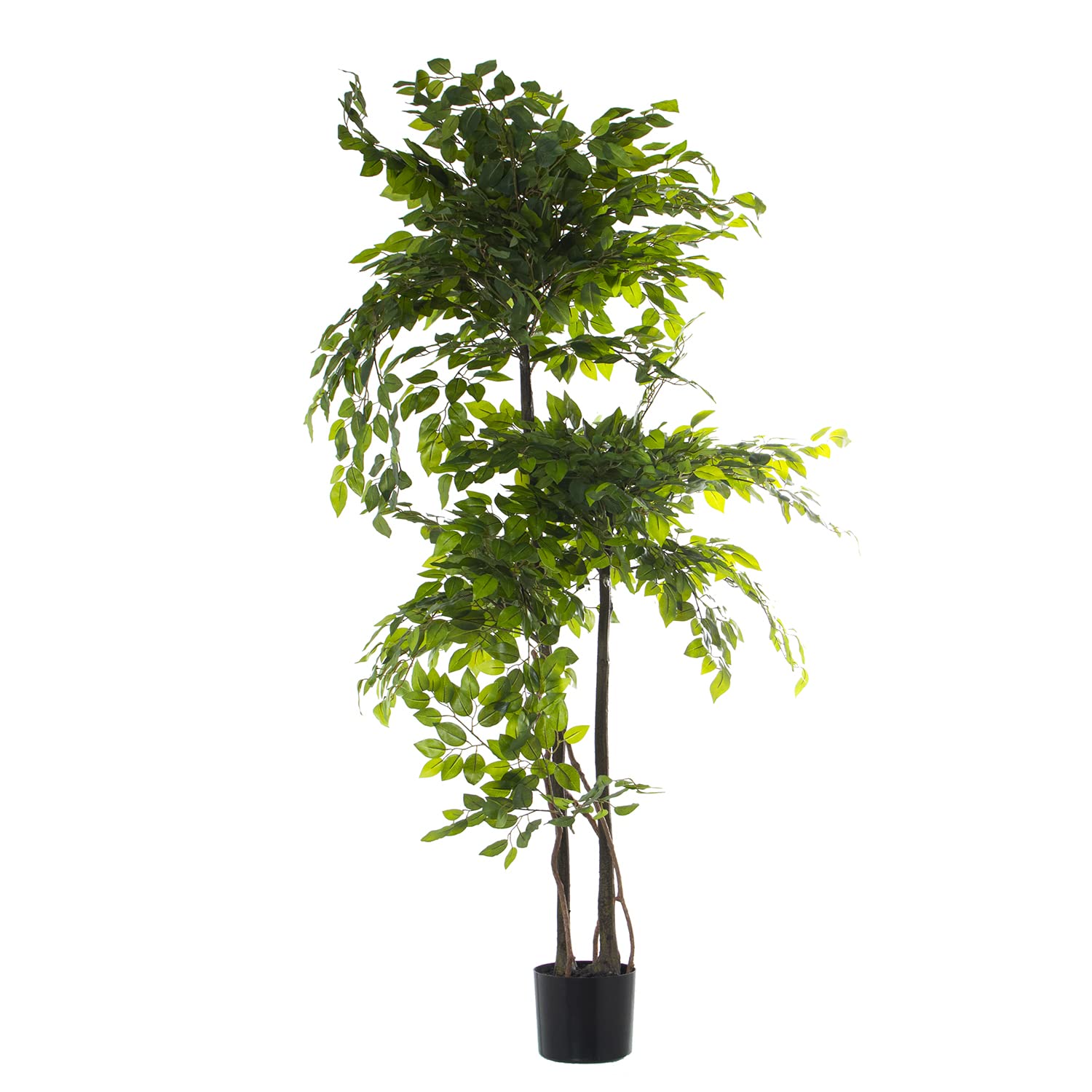 Planta Artificial de un ficus de PU en Verde 160x25x25 cm
