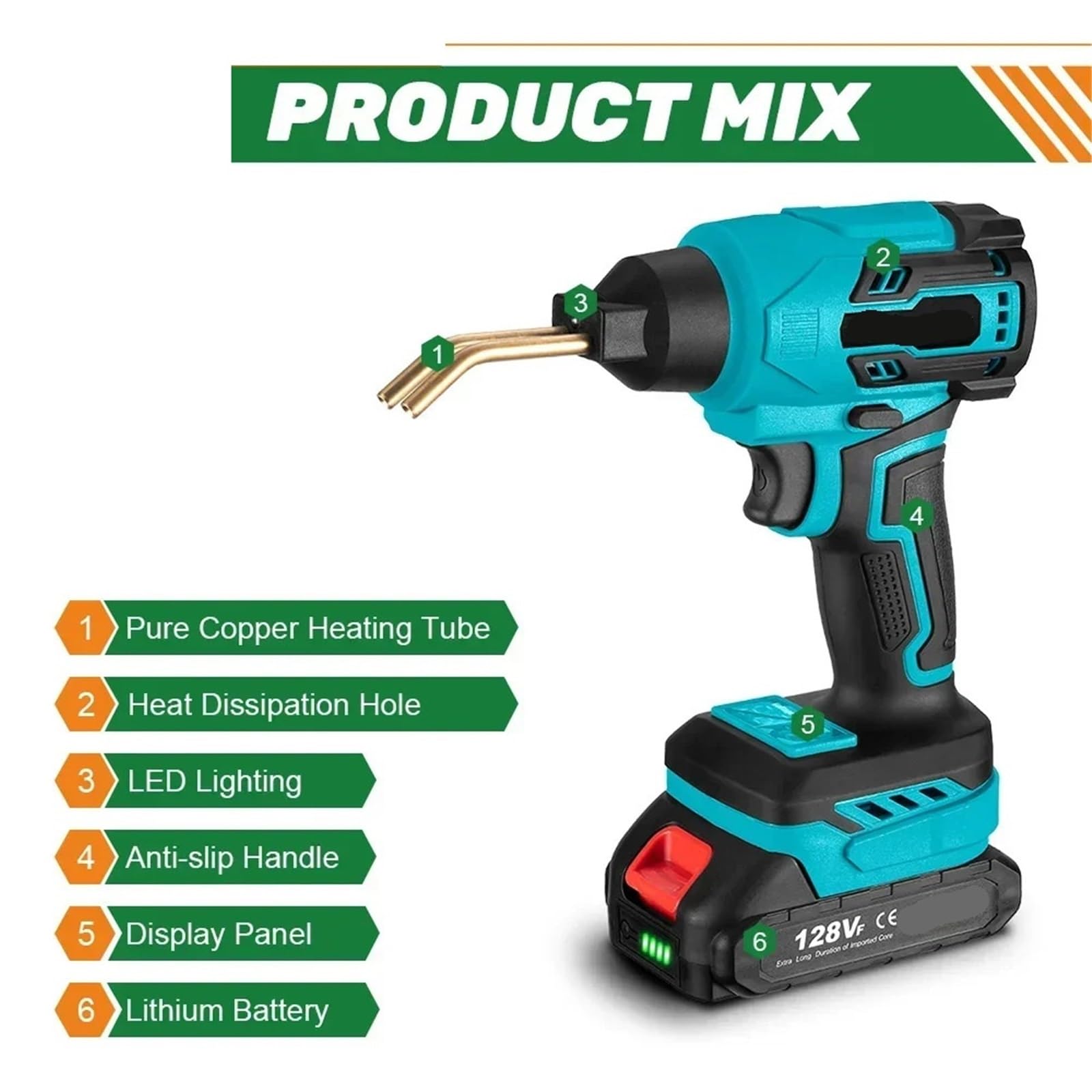 Kit Riparazione Paraurti Auto Kit di Riparazione efficiente per Crepe e Fessure in plastica per paraurti Auto, Ricaricabile,Pistola per Saldatura plastica 500℃