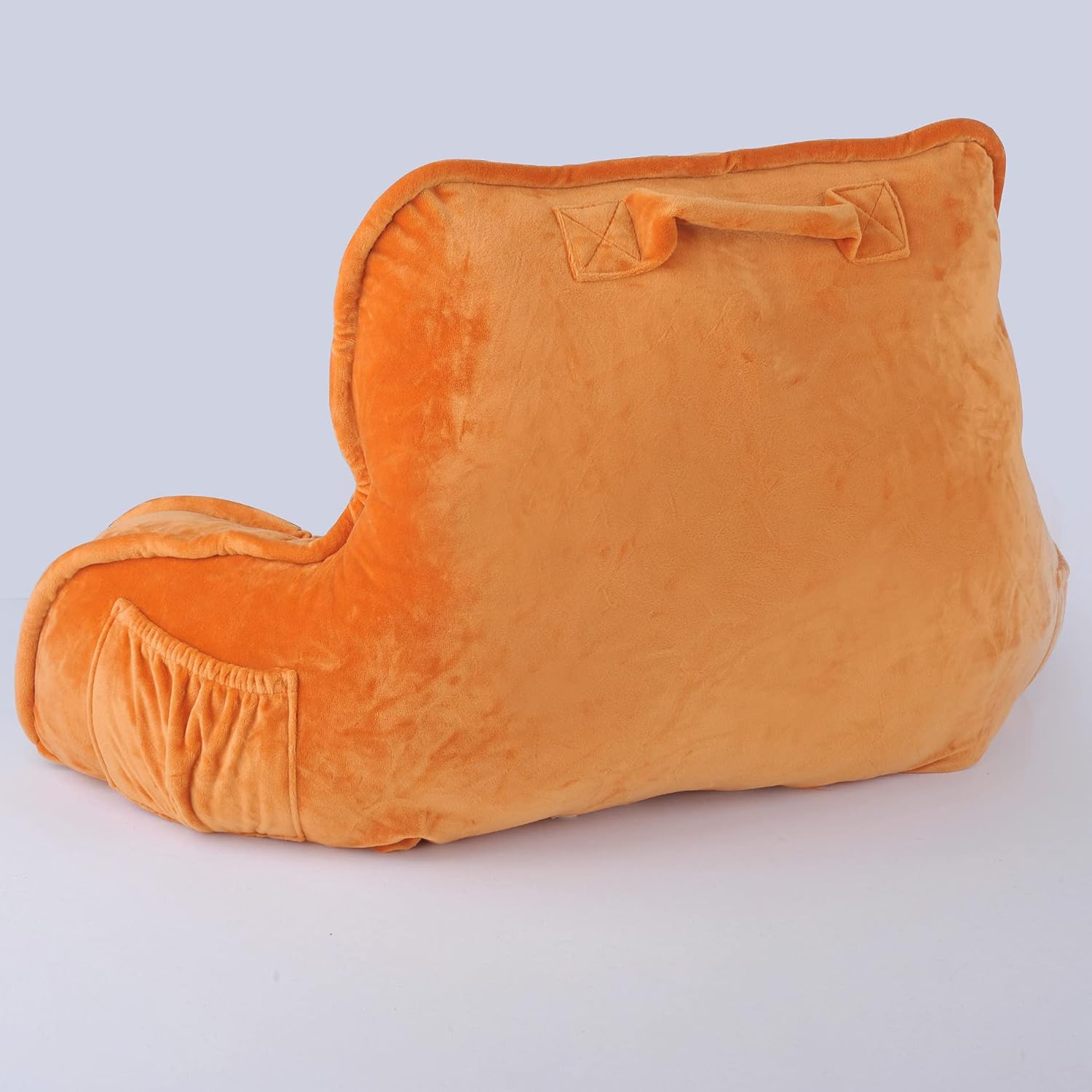 Home Soft Things Super Soft Bedrest Pillow Orange Lounger Backrest Reading Pillow for Bed with Arms DIY Filling Need Assembly, 20" x 18" x 17", Burnt Orange : Home & Kitchen