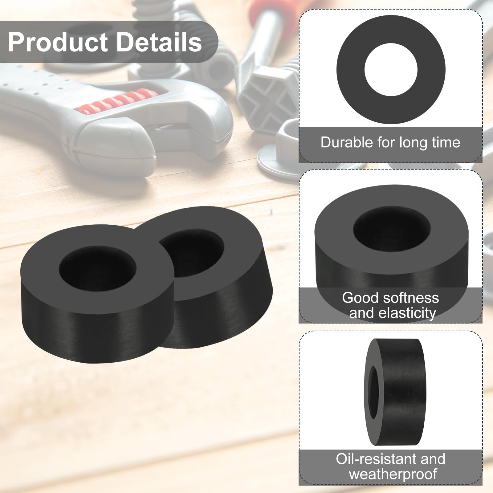 PATIKIL Multi Purpose Rubber Spacer - Image 3